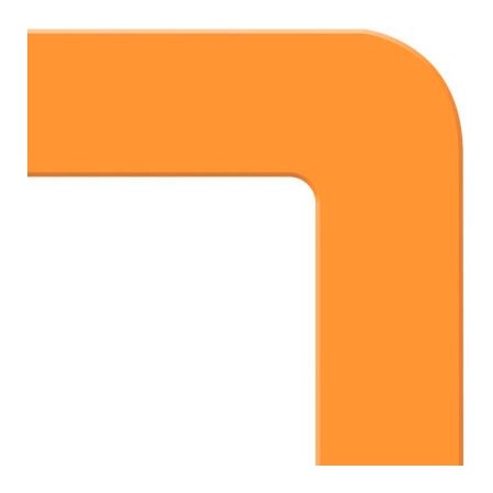 Accuform Accuform Tough-Mark Floor Marking Shape, 6inx6in Rounded Corner, Orange PTP206OR